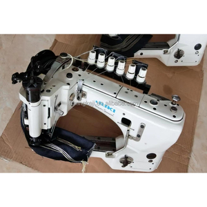 Máquina <span class=keywords><strong>de</strong></span> <span class=keywords><strong>Coser</strong></span> Industrial Usada Juki Union Special 35800 <span class=keywords><strong>de</strong></span> Tres Agujas con Alimentación por Brazo para Jeans - Product Image 1