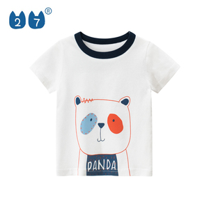 Wholesale New Design Kids Children Clothes White Boys Short Sleeve T Shirt For Summer - Product Image 1