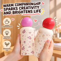 Bouteille d'eau isotherme pour enfants en acier inoxydable 304 personnalisée, mini thermos portable pour étudiants avec couvercle sphérique