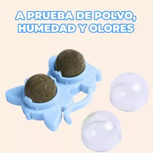 Juguete Masticable para Gatos con Rueda Giratoria, Diseño de Dibujos Animados, Material Plástico, Incluye 3 Juegos, Funcionamiento Manual, para Gatos, Azul - Product Image 4