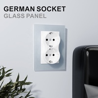 Prises murales Schuko de style allemand de haute qualité et de haute qualité Double prise allemande