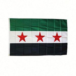 High Quality Durable Polyester Free Syria Revolution <b>Flag</b> with Custom Size Color Logo Digital Printing - Product Image 1