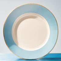 Assiettes en papier biodégradables de qualité alimentaire, résistantes, de 10 pouces d'épaisseur, anti-graisse, personnalisables avec logo couleur pour fêtes
