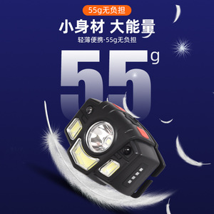 Headlamp Cob <b>Led</b> <b>Rechargeable</b> 2000 Mmah Motion Sensor Rotatable Portable Outdoor <b>Work</b> Fishing <b>Light</b> Up To 50m - Product Image 1