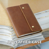 Carnet magnétique relié en cuir PU A5, avec boucle à trois volets, étui de protection, journal/sac à main scolaire, logo personnalisé, couleur