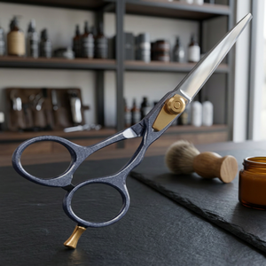Ciseaux de coiffure professionnels ASAP de 6 pouces pour droitiers, en acier inoxydable, avec manche moyen, vis réglable, personnalisables - Product Image 3