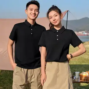 قميص بولو 70 مستوى من Huachao طويل من القطن مزين بالخرز مخصص لحماية من أشعة الشمس للجنسين قميص بولو سريع الجفاف