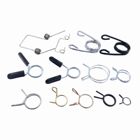 Clip de ressort à double fil personnalisé en acier inoxydable pour tuyau de carburant, clip de ressort de torsion antirouille pour tube, tuyau, attache de tuyau