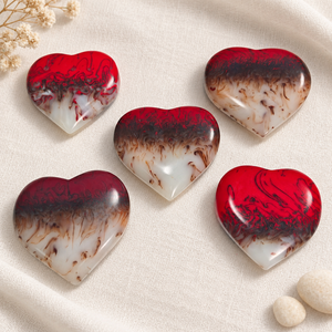 Cuore di Cristallo in <span class=keywords><strong>Pietra</strong></span> di Sangue di Pollo Naturale 10cm, Intagliato a Mano e Lucidato, Pietre Curative per Arredamento Casa e Regalo - Product Image 1