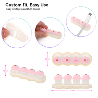 Petits clips de câble en silicone auto-adhésifs pour armoire et salon-gestion du chargeur USB étanche et portable