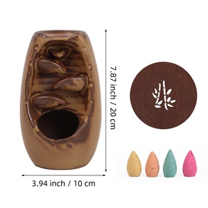 Pafu Wholesale Ceramic <strong>Incense</strong> <strong>burner</strong> Set Holder Arabic Waterfall <strong>burner</strong> <strong>Incense</strong> <strong>Backflow</strong> <strong>Incense</strong> <strong>burner</strong> - Product Image 5