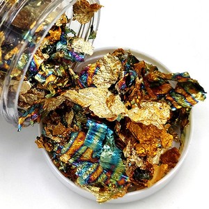 Flocons de dorure métalliques <span class=keywords><strong>color</strong></span>és 10G flocons de feuille d'or brillants pour bricolage résine artisanat ongles décor peinture Arts - Product Image 3