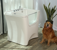 Baignoire de toilettage pour animaux de compagnie à domicile, en acrylique durable, adaptée aux familles