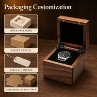 Boîte à bijoux en bois haut de gamme personnalisée Hausenton HST-M-0085, étui de rangement à rabat magnétique en bois massif pour montres et bagues