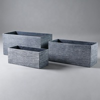 Pots de jardin carrés en fibrociment de style nordique simple, bacs à plantes écologiques pour pépinière extérieure, pot de fleurs pour usage au sol ou sur patio