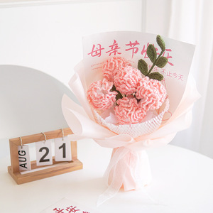 Ramo de flores de colores personalizado de tallo de Rosa Clavel hecho a mano para madre maestra Día de San Valentín o regalo de Navidad - Product Image 6