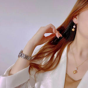 WENCHI S925 เงินแท้ DIY อุปกรณ์ตกแต่งมุก ตัวเรือนเปล่าสำหรับจี้คู่ พร้อมต่างหู ชุดเครื่องประดับแฟชั่น 10617 จีน - Product Image 2