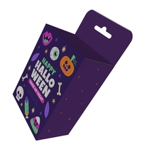 Carpeta de Cartón Reciclable con Acabado Mate Personalizado, con Orificio para Colgar, para Empaque de Juguetes, Regalos y Electrónicos de Halloween