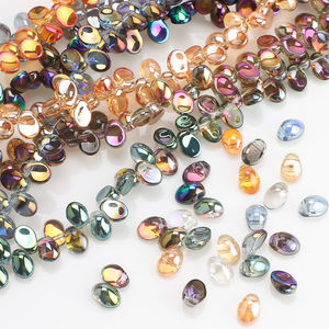 Cuentas de cristal de 6x8/6x12mm, surtido de colores, colgante en forma de semilla, pendiente de cristal, ornamento de navidad, regalos, joyería, costura - Product Image 4