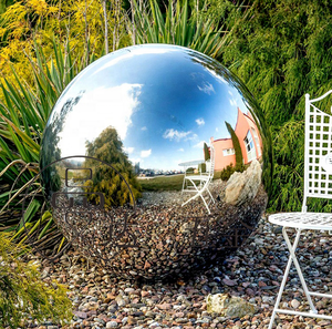 Sfera Decorativa da Giardino in Acciaio Inossidabile di Grandi Dimensioni - Product Image 3