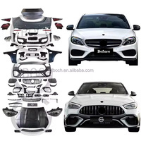 Kit de conversion W205 vers W206 pour Mercedes Classe C W205 (2013+) – Améliorez votre véhicule avec les pare-chocs, capot, couvercle de coffre et phares de style C63 AMG W206 – Transformez votre ancien modèle en nouveau kit carrosserie.