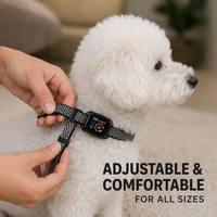 Collier anti-aboiement rechargeable personnalisé avec 7 niveaux de sensibilité, signal sonore, vibration et écran LED pour chiens têts