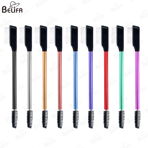 Nueva herramienta de maquillaje de moda para mujer, separador de <span class=keywords><strong>pestañas</strong></span>, cepillo para cejas <span class=keywords><strong>Duo</strong></span>, cepillo Spoolie, aguja de acero inoxidable, peine para cejas - Product Image 1