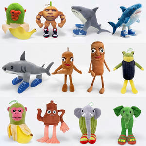 Vente chaude : Jouet en peluche AI American Shan Hai Jing Tung Tung Sahur Shark, poupée en bois faite à la main avec bâton, pour le soulagement du stress, transfrontalier - Product Image 5