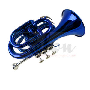 ทรัมเป็ตมินิสีน้ำเงินราคาถูก คีย์ Bb ยี่ห้อ Weifang Rebon - Product Image 3