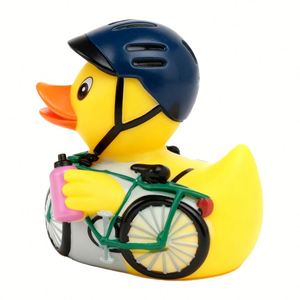 Juguete promocional de pato de goma amarillo de vinilo para baño de bebés, juguete chirriante para el baño del bebé con función de agua para comercio exterior - Product Image 2
