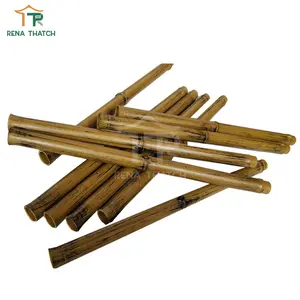 Tiang bambu plastik dekoratif tongkat bambu buatan tongkat pasak dinding bambu sintetis