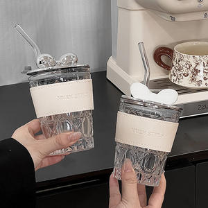 Nouvelle tasse en verre borosilicate résistant à la chaleur avec anse, idéale pour la maison et le bureau, accompagnée d'un cadeau - Product Image 6