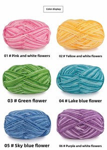 100% <span class=keywords><strong>laine</strong></span> de <span class=keywords><strong>Crochet</strong></span> de lait acrylique <span class=keywords><strong>pour</strong></span> tricoter à la main fil de bébé doux avec des fils à tricoter épais à motif teint - Product Image 2