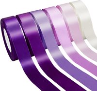 Pita Satin Poliester Warna-warni Ukuran Kustom Berkualitas Tinggi untuk Dekorasi Tempat Pernikahan, Pengikat Bunga, Kemasan Kado Ulang Tahun
