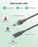 Câble d'alimentation et de charge étanche Starlink Mini Type-C vers DC, entrée USB C PD 20V vers câble de charge mâle DC