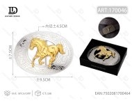 Cintura in Pelle di Cavallo con Grande Fibbia a Forma di Cavallo, Stile Casual - Product Image 1