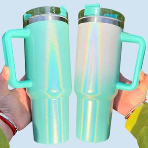 Tazas de 40 oz con Brillo Degradado Ombre para Sublimación con Asa - Product Image 2