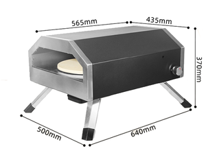 <span class=keywords><strong>Four</strong></span> <span class=keywords><strong>à</strong></span> pizza électrique italien en acier inoxydable, 12 pouces, <span class=keywords><strong>à</strong></span> rotation, dôme naturel, portable, brûleur <span class=keywords><strong>à</strong></span> pierre extérieur, pour boulangerie - Product Image 6