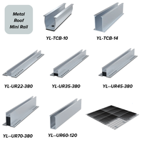 Nouvelle conception Structure de montage solaire pour tôle de toiture métallique trapézoïdale, structure à mini-rails et rails courts