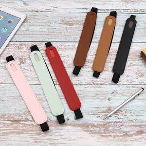 Versatile Elastic Band PU Leather Pencil Pouch Single Pen Stylus Holder 19.5x1.5cm for <b>Notebook</b> Journal Promotional Gifts Custom - Product Image 6