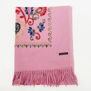 Ladies Soft <strong>Pashmina</strong> Shawls Winter Warm Women <strong>Paisley</strong> Embroidered Cashmere <strong>Scarves</strong> With Tassel - Product Image 6