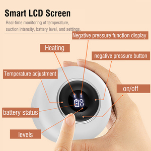 Dispositivo Multifuncional Inalámbrico de Terapia de Ventosas y Gua Sha con Pantalla LCD, Terapia de Calor con Luz Roja y Masaje Magnético - Product Image 3