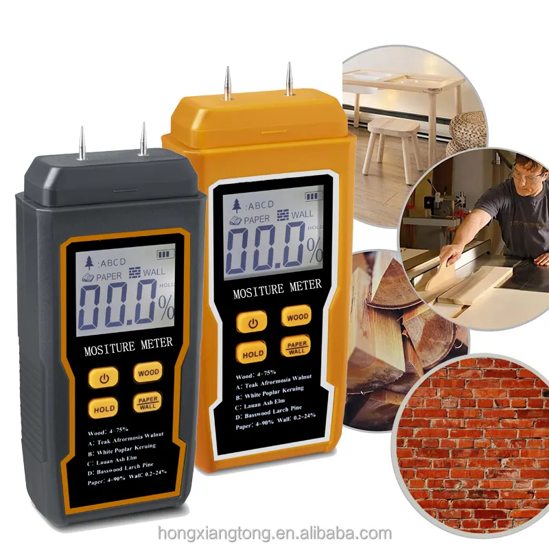 HY16 Digital quattro modalità misuratore di umidità per balle di legno tester di umidità della carta per sensore di umidità dell'umidità