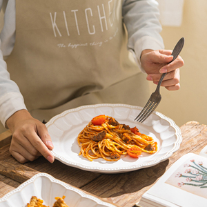 Bán buôn sạc tấm trắng gốm khắc phẳng Starter tấm món ăn nổi sứ tấm cho nhà hàng - Product Image 3