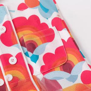 Bajo MOQ verano bebé niño niñas tela 100% botones bolsillos sin mangas Floral algodón Niña Casual bebé niños tutú falda - Product Image 5