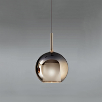 Lampe suspendue LED moderne en verre pour chambre à coucher, lampe suspendue en forme de globe pour table à manger, îlot de cuisine