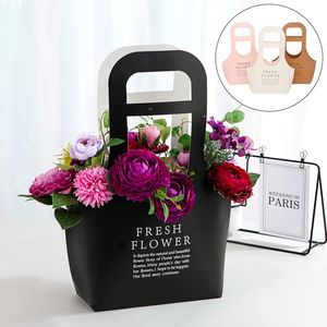 Bolsa de Regalo Creativa con Diseño Floral, Bolsa de Embalaje Plegable para Ramos, Cajas de Regalo de Papel para Arreglos Florales - Product Image 2