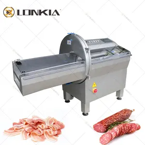 LONKIA 자동 냉동 베이컨 고기 소시지 스테이크 치즈 햄 슬라이싱 기계/고기 절단기 가격