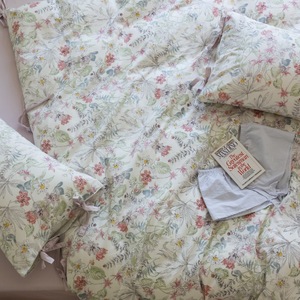 Parure de lit quatre pièces en coton doux avec imprimé floral pastoral et nœud papillon, pour une utilisation quatre saisons - Product Image 3