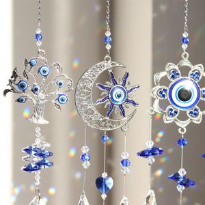 Occhio <span class=keywords><strong>del</strong></span> <span class=keywords><strong>male</strong></span> blu sole Catcher <span class=keywords><strong>albero</strong></span> della vita ornamenti di cristallo giardino esterno finestra di casa decorazioni appese - Product Image 3